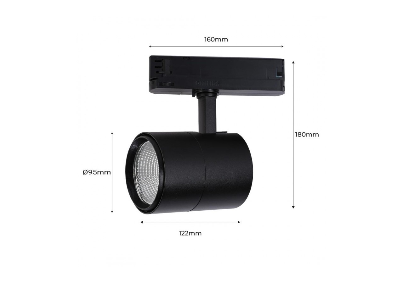 Spot LED sur rail triphasé CCT 42W-CRI 95-Driver Philips Xitanium intégré - B00591-N-CCT - Barcelona LED