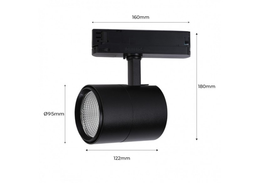Spot LED sur rail triphasé CCT 42W-CRI 95-Driver Philips Xitanium intégré - B00591-N-CCT - Barcelona LED