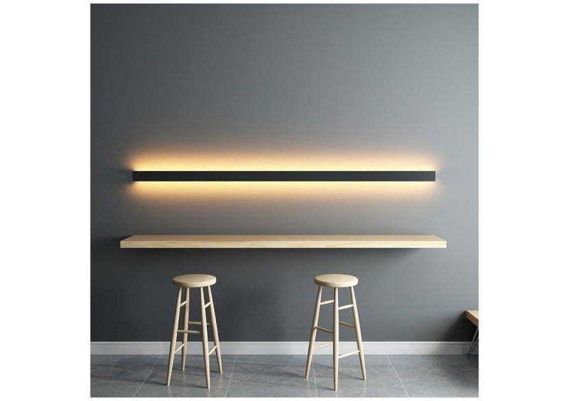 Profilé de surface en aluminium pour double ruban LED-23.5x22.6mm-Ruban ≤ 12mm-2 mètres - BPERFALP196-B - Barcelona LED