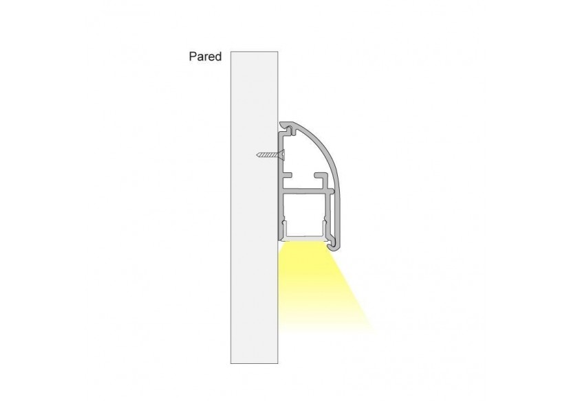 Profilé en aluminium pour ruban LED 15.4x32.2mm (2m) - BPERFALP195-B - Barcelona LED
