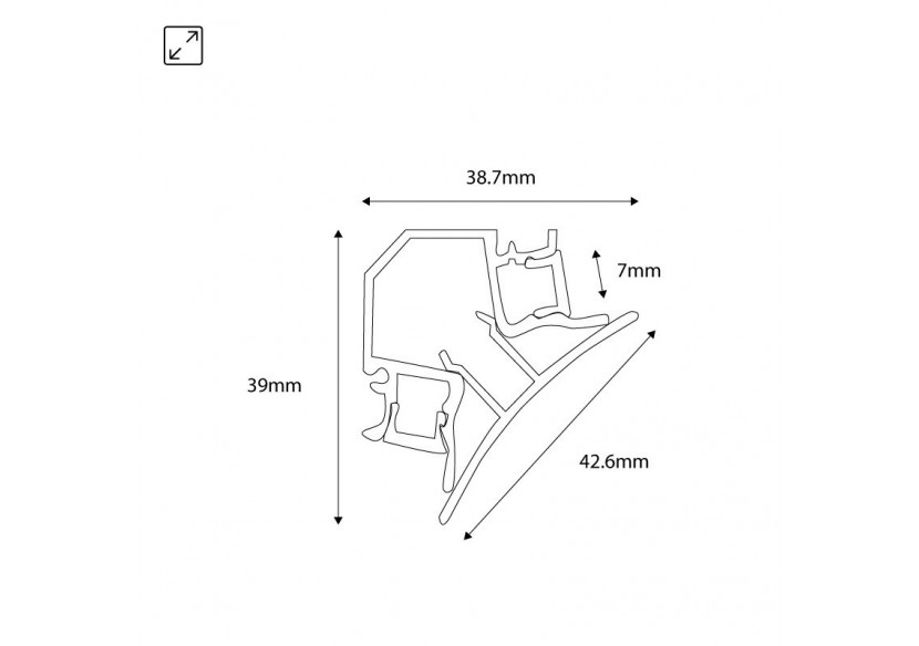 Embouts pour profilé en aluminium pour ruban LED double réf. BPERFALP191 - BTPEC191-N-SA - Barcelona LED