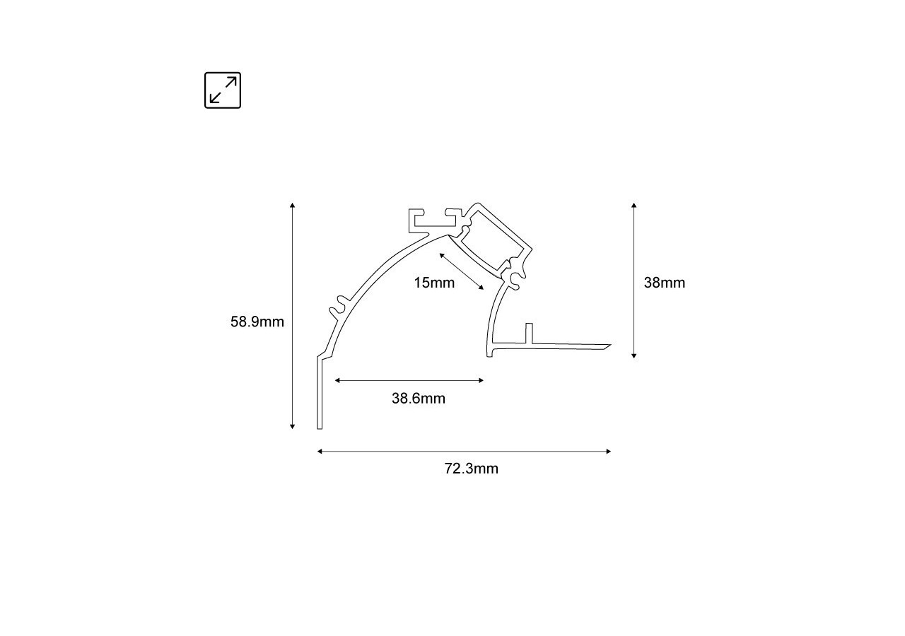 Embouts pour profilé en aluminium compatible avec réf. BPERFALP127-R - BTPEC127R-SA - Barcelona LED
