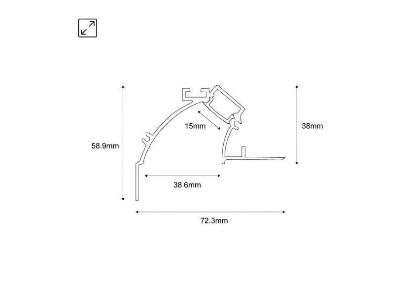 Embouts pour profilé en aluminium compatible avec réf. BPERFALP127-R - BTPEC127R-SA - Barcelona LED