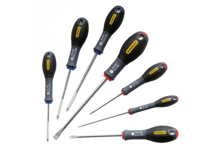 Tournevis Electricien + Mecanicien + Pozi - Jeu De 7Pcs Fatmax - Fatmax : Confort'Mat