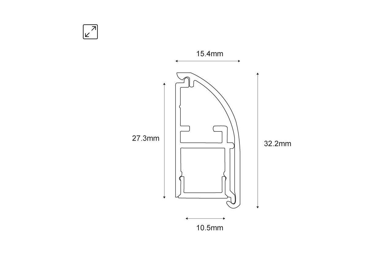 Embouts pour profilé en aluminium 15.4x32.2mm - BTPEC195-N-IZ - Barcelona LED