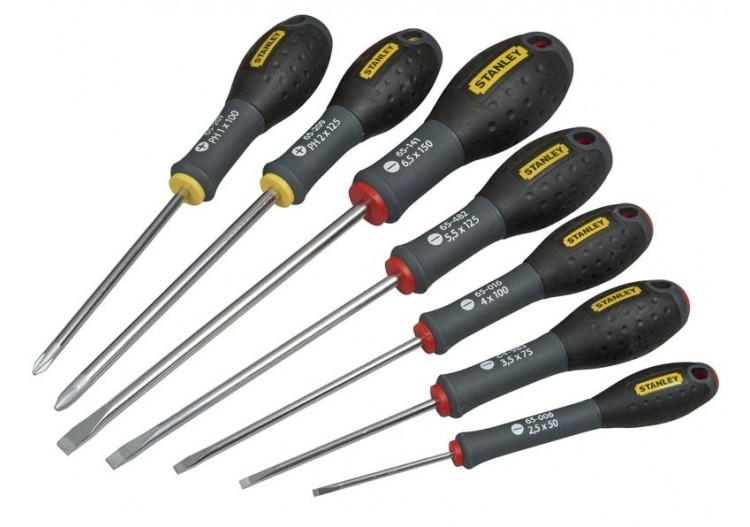 Tournevis Electricien + Mecanicien + Phillips - Jeu De 7 Pcs Fatmax - Fatmax : Confort'Mat