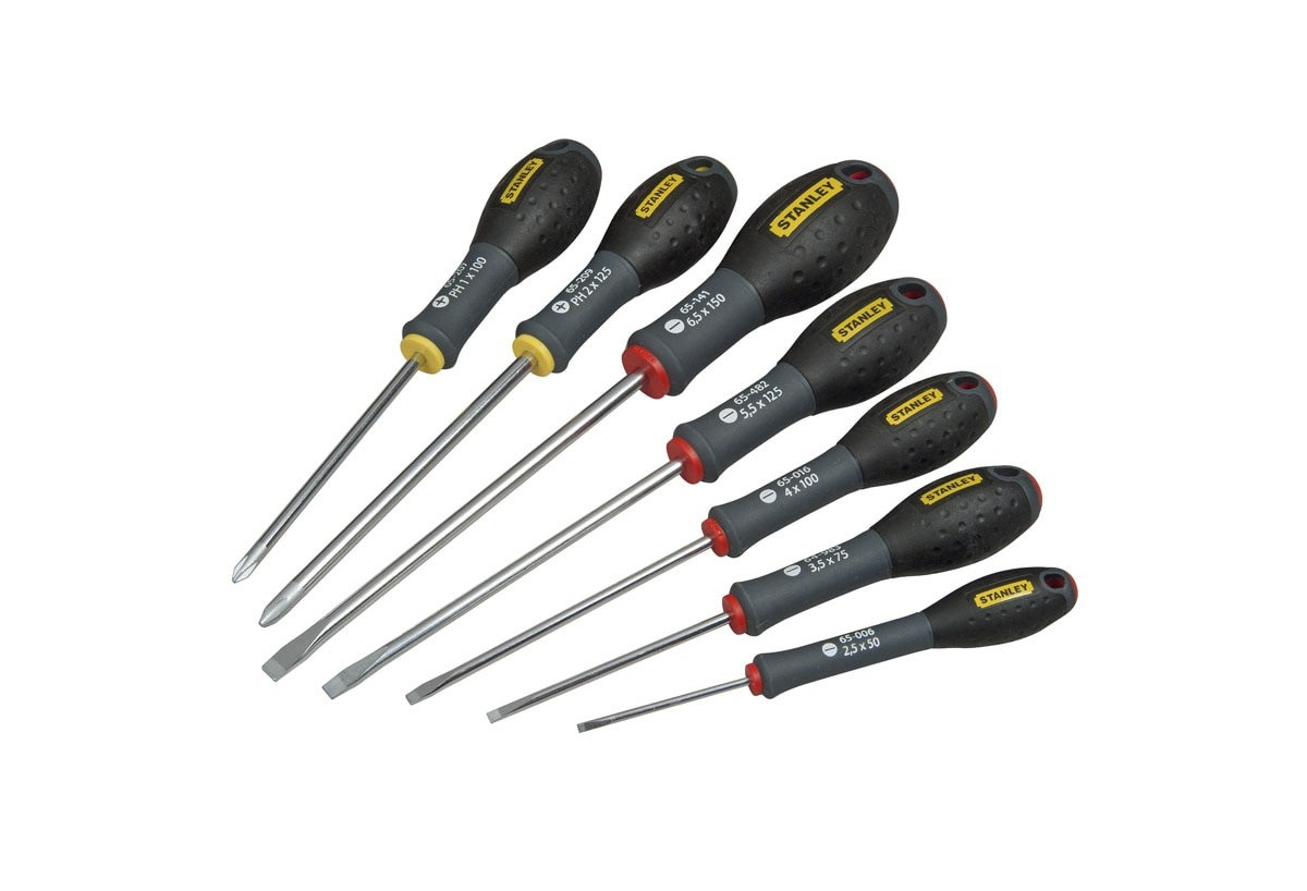 Tournevis Electricien + Mecanicien + Phillips - Jeu De 7 Pcs Fatmax - Fatmax : Confort'Mat