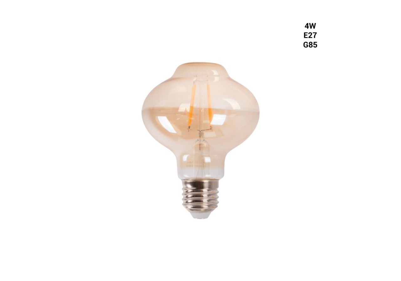 Ampoule à filament LED E27 G85-4W-Vintage Gold-2200K - BFD1-G85E27-BC - Barcelona LED