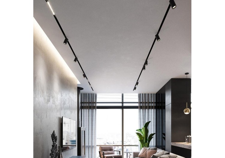 Spot LED sur rail magnétique 48V-6W-Noir - PMC-6W-N-BN - Barcelona LED 2