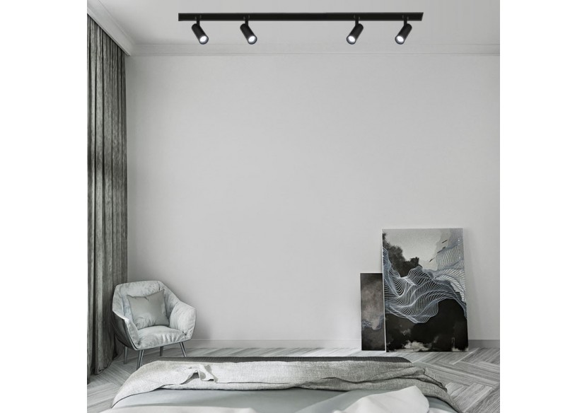 Spot LED sur rail magnétique 48V-6W-Noir - PMC-6W-N-BN - Barcelona LED