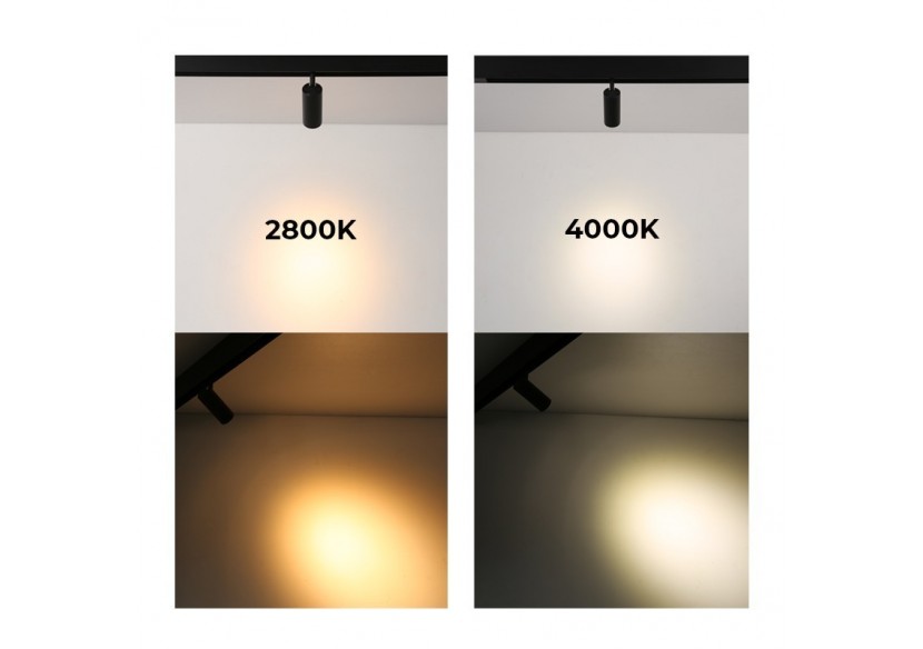 Spot LED sur rail magnétique 48V-6W-Noir - PMC-6W-N-BN - Barcelona LED