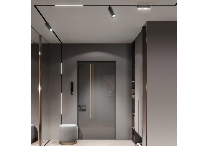 Spot LED sur rail magnétique 48V-6W-Noir - PMC-6W-N-BN - Barcelona LED