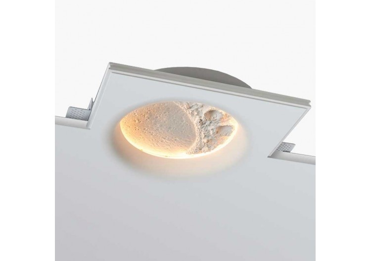 Spot en plâtre "SIDEREUS" en forme de lune-300x300 mm-8,5 W - B279-M - Barcelona LED