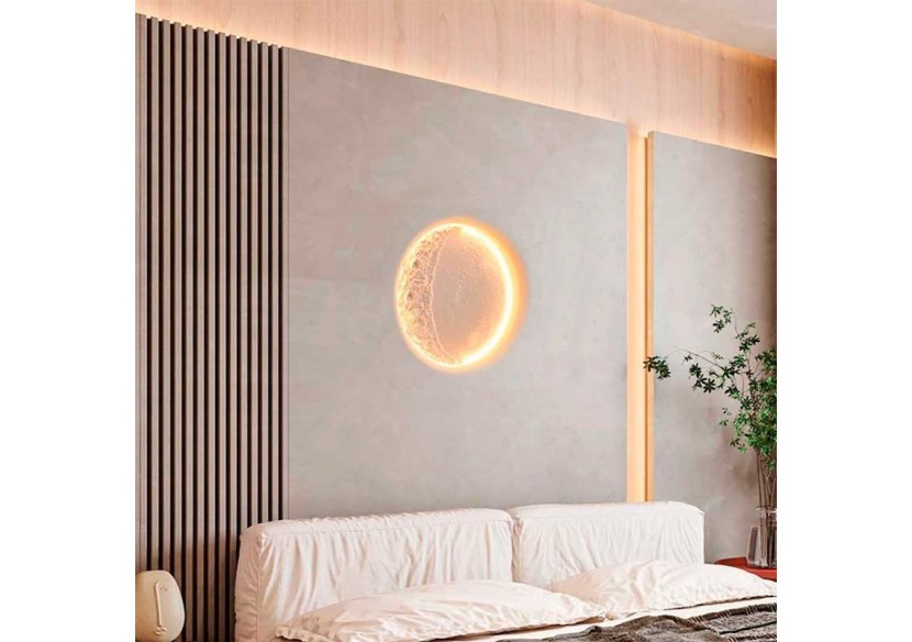 Spot en plâtre "SIDEREUS" en forme de lune-300x300 mm-8,5 W - B279-M - Barcelona LED