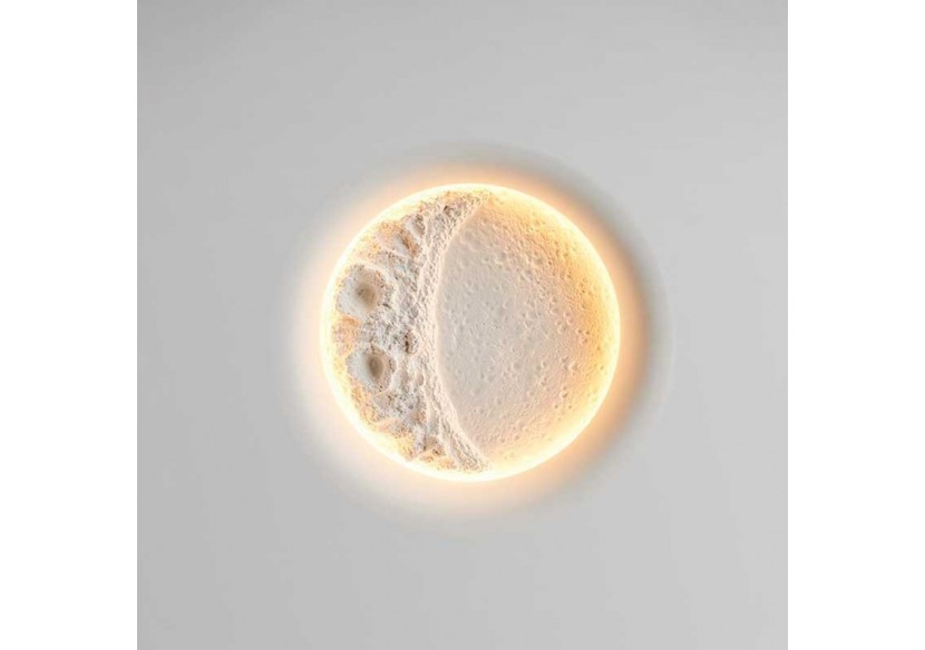 Spot en plâtre "SIDEREUS" en forme de lune-300x300 mm-8,5 W - B279-M - Barcelona LED