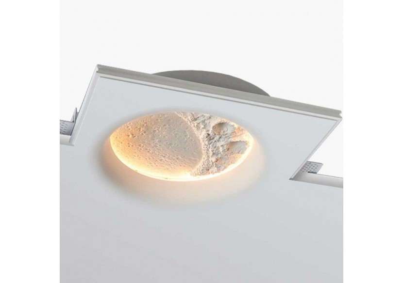 Spot encastrable en plâtre "SIDEREUS" en forme de lune-600x600 mm-17 W - B279-L - Barcelona LED