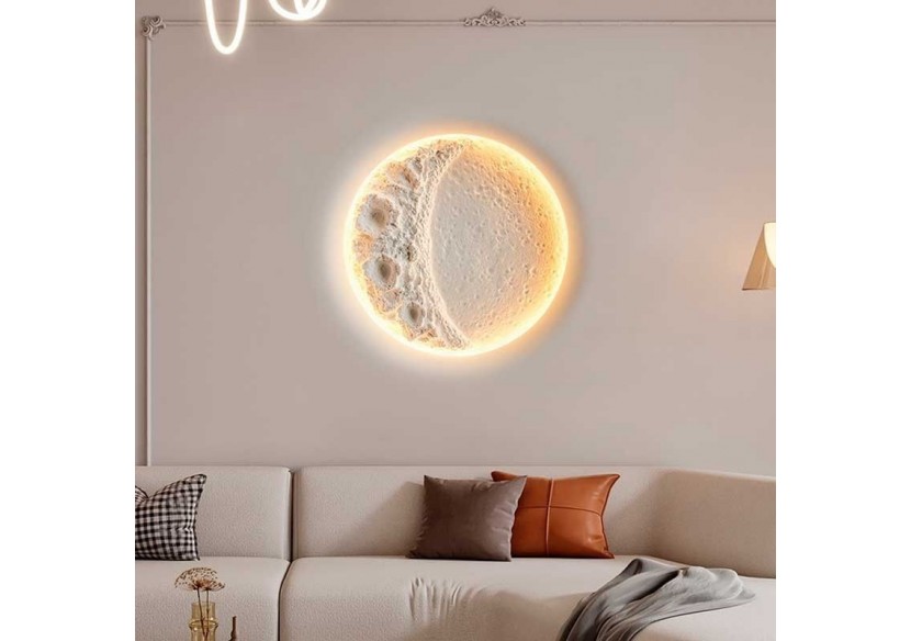 Spot encastrable en plâtre "SIDEREUS" en forme de lune-600x600 mm-17 W - B279-L - Barcelona LED