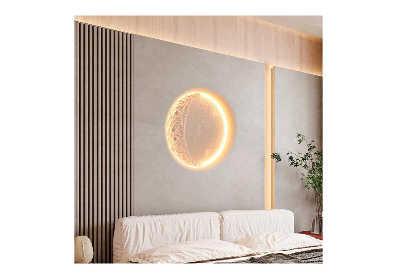 Spot encastrable en plâtre "SIDEREUS" en forme de lune-600x600 mm-17 W - B279-L - Barcelona LED