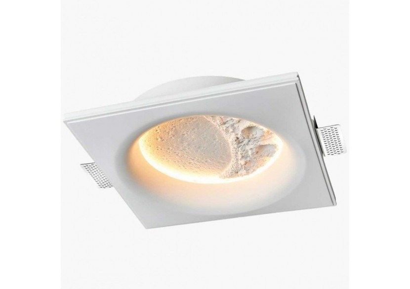 Spot encastrable en plâtre "SIDEREUS" en forme de lune-600x600 mm-17 W - B279-L - Barcelona LED