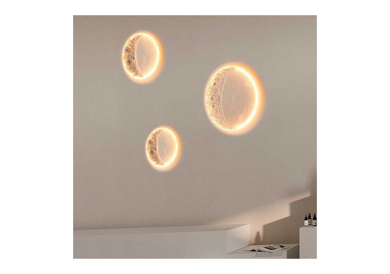 Spot encastrable en plâtre "SIDEREUS" en forme de lune-600x600 mm-17 W - B279-L - Barcelona LED