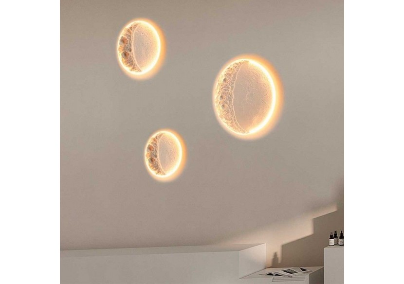 Spot encastrable en plâtre "SIDEREUS" en forme de lune-600x600 mm-17 W - B279-L - Barcelona LED