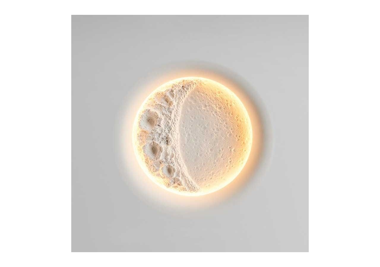 Spot encastrable en plâtre "SIDEREUS" en forme de lune-600x600 mm-17 W - B279-L - Barcelona LED