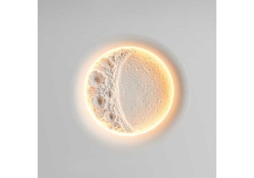 Spot encastrable en plâtre "SIDEREUS" en forme de lune-600x600 mm-17 W - B279-L - Barcelona LED