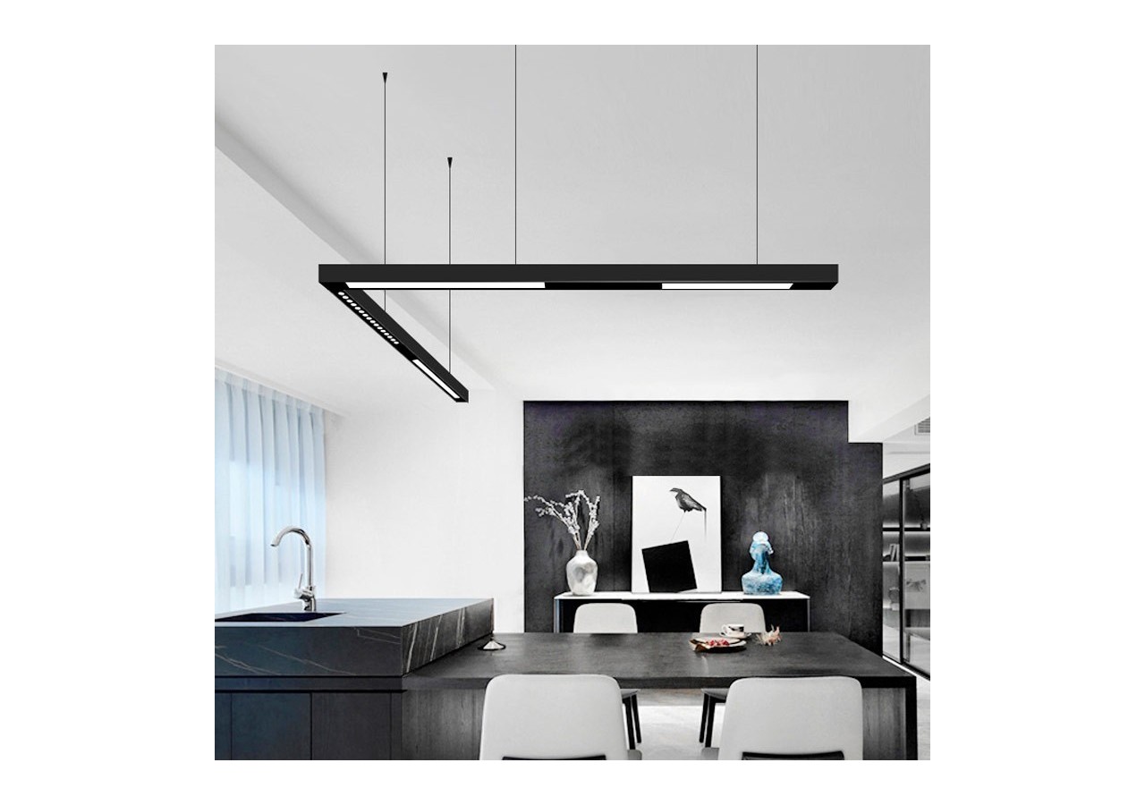 Spot LED linéaire opale sur rail magnétique 48V-20W-Noir - LM-600-N-BC - Barcelona LED