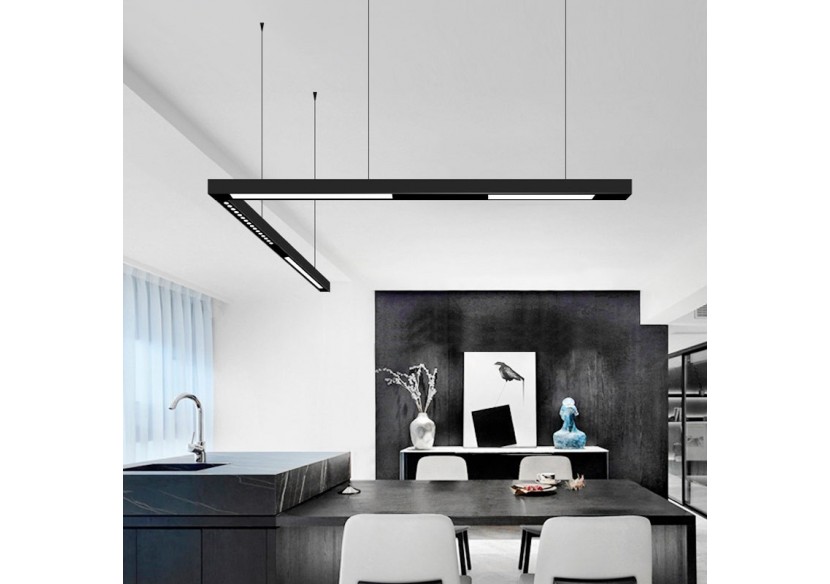 Spot LED linéaire opale sur rail magnétique 48V-20W-Noir - LM-600-N-BC - Barcelona LED