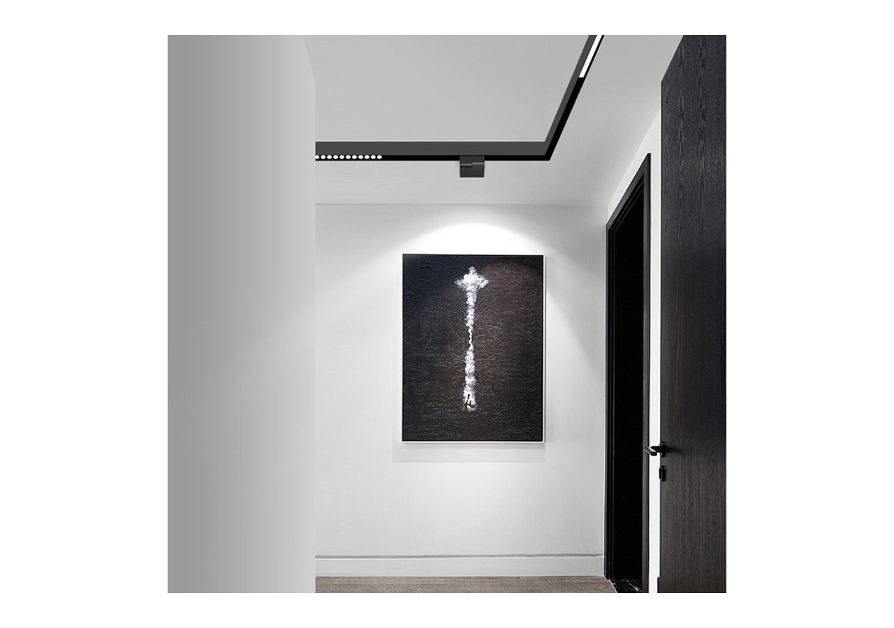 Spot LED linéaire orientable sur rail magnétique 48V-6W-UGR16-Noir - PML-6WU18-N-BC - Barcelona LED