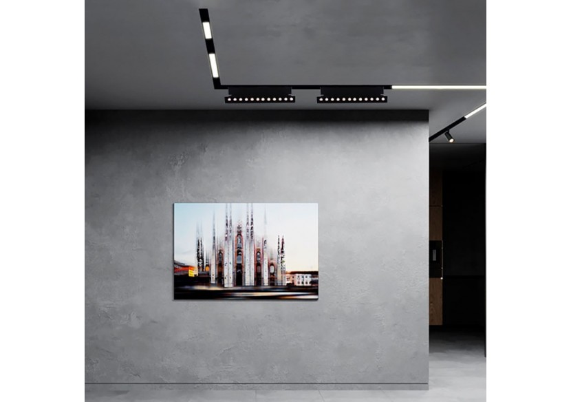 Spot LED linéaire orientable sur rail magnétique 48V-12W-UGR16 - LM3480 - Barcelona LED