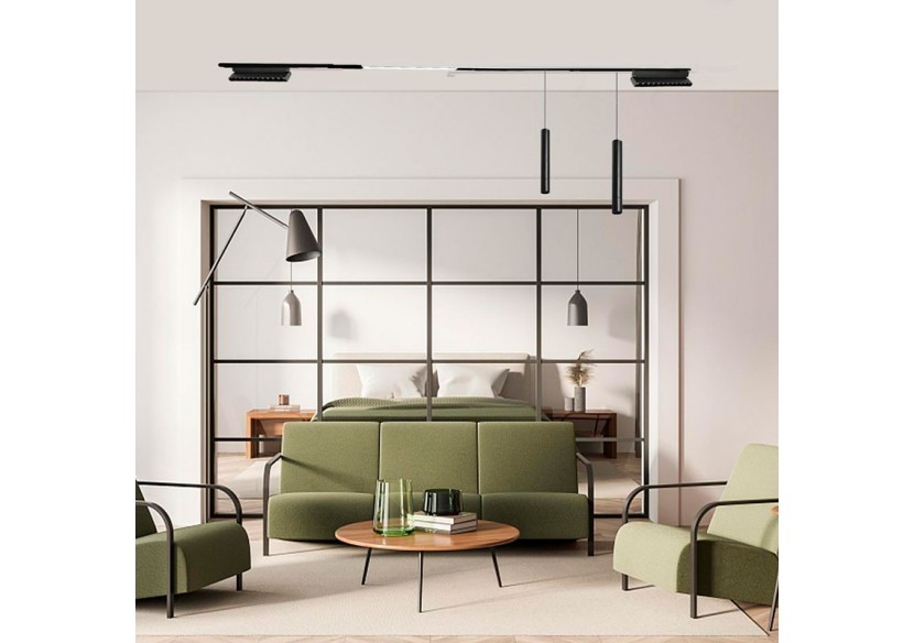 Spot LED linéaire orientable sur rail magnétique 48V-12W-UGR16 - LM3480 - Barcelona LED