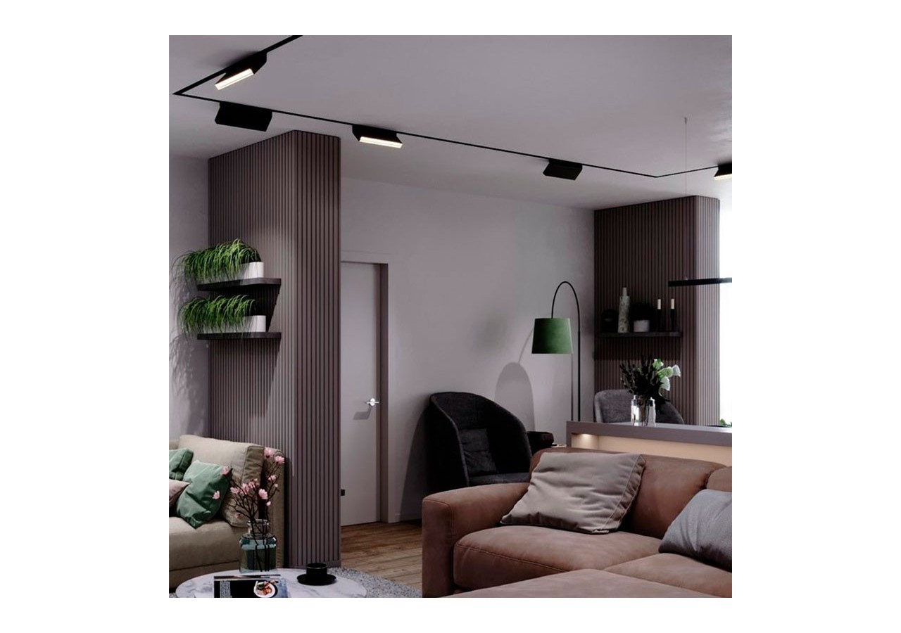 Spot LED linéaire orientable sur rail magnétique 48V-12W-UGR16 - LM3480 - Barcelona LED