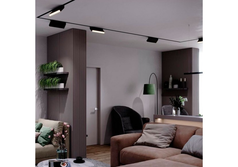 Spot LED linéaire orientable sur rail magnétique 48V-12W-UGR16 - LM3480 - Barcelona LED