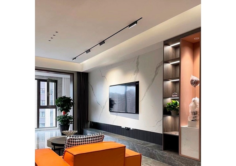 Spot LED linéaire orientable sur rail magnétique 48V-12W-UGR16 - LM3480 - Barcelona LED