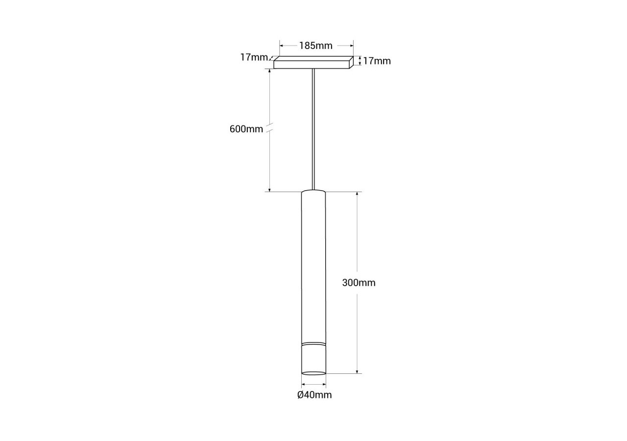 Spot suspendu LED sur rail magnétique 48V-8W-Ligne dorée - LCM-8W-ND-BC - Barcelona LED