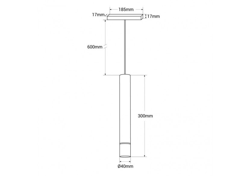 Spot suspendu LED sur rail magnétique 48V-8W-Ligne dorée - LCM-8W-ND-BC - Barcelona LED