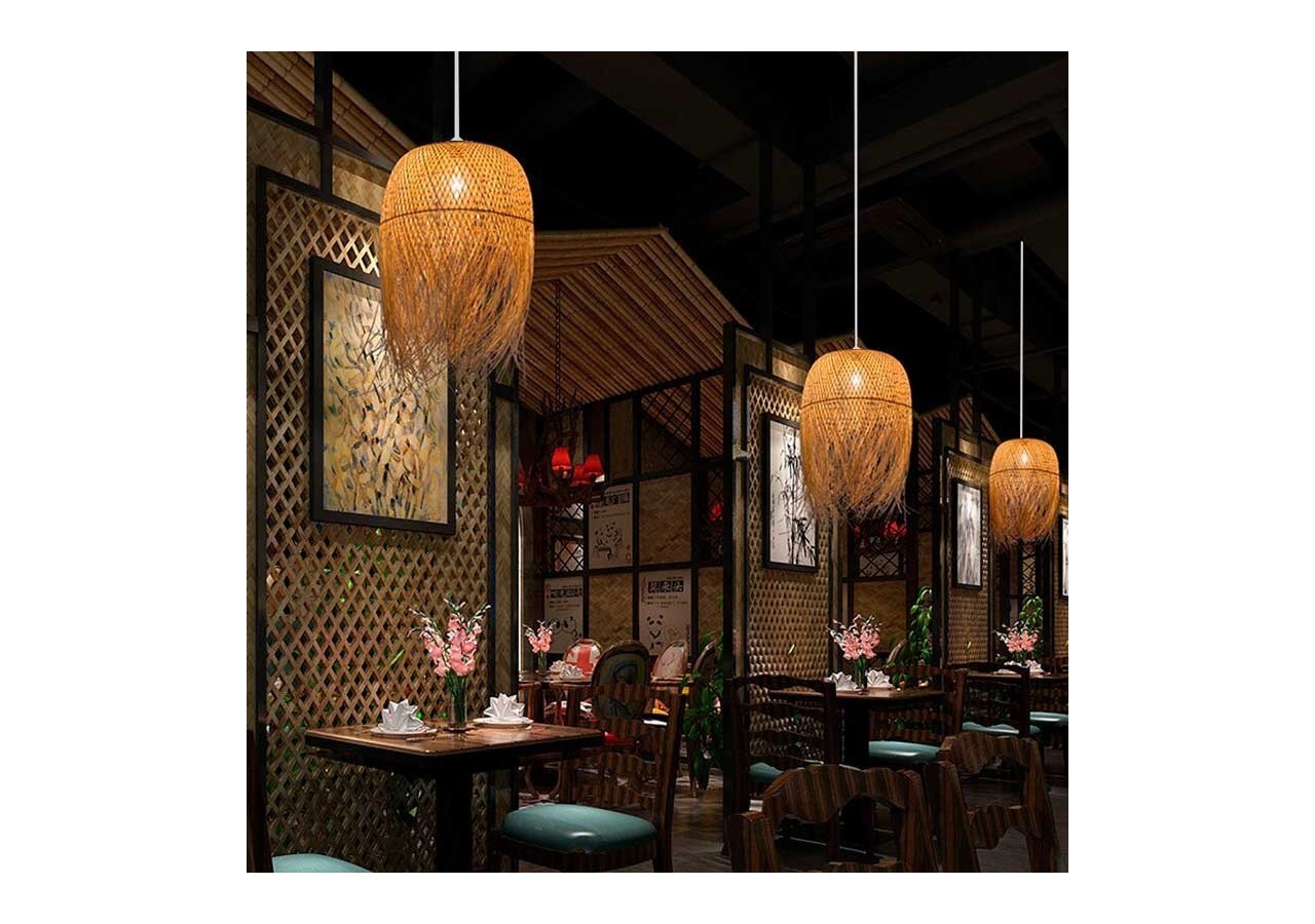 Suspension en rotin "Java" - K180-B - Barcelona LED