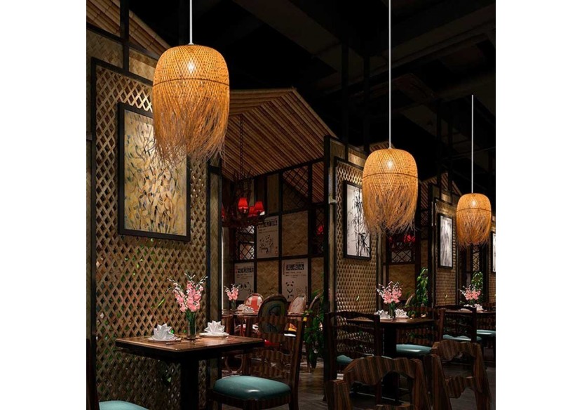 Suspension en rotin "Java" - K180-B - Barcelona LED