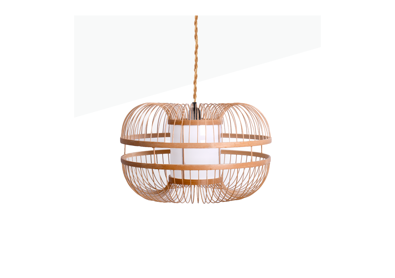 Suspension japonaise en bambou "Kaizen" - K179-CU - Barcelona LED