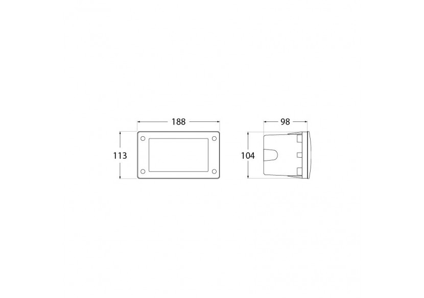 Balise murale LED encastrable Fumagalli "Leti 200 HS" 3W-IP66-GX53-CCT - 4C4.000.000.AYG1K - Barcelona LED