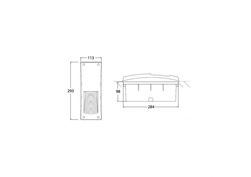 Balise murale LED encastrable FUMAGALLI LETI 300 VP 6W - 5C5.000.000.AYG2R - Barcelona LED