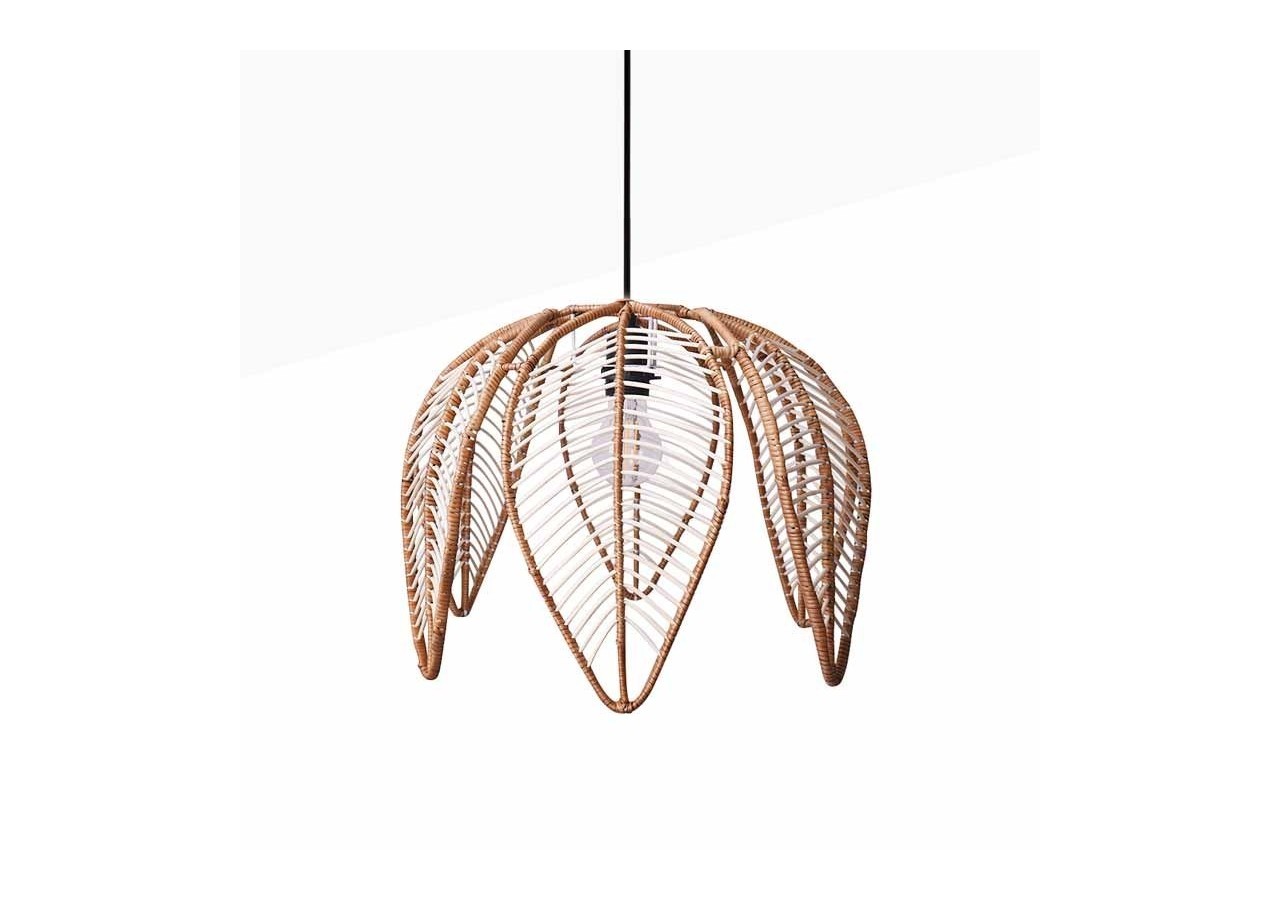 Suspension en rotin "Bintan" en forme de fleur - K182-N - Barcelona LED