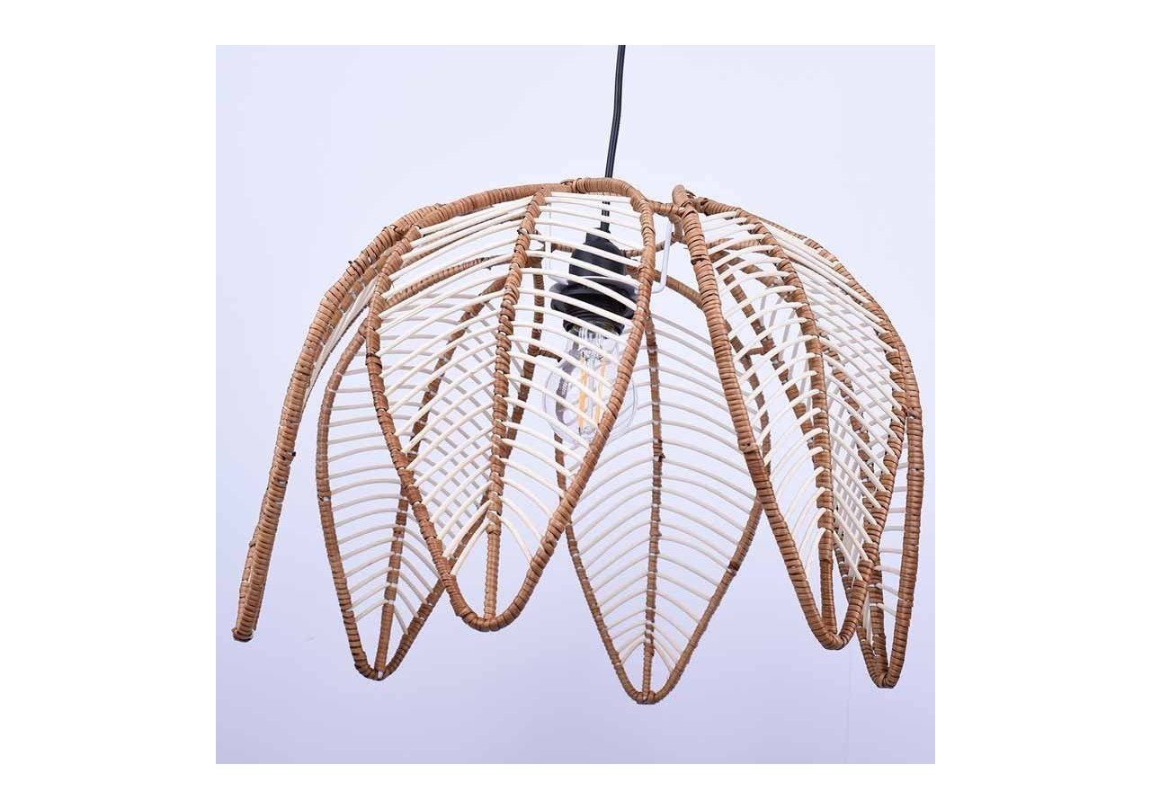 Suspension en rotin "Bintan" en forme de fleur - K182-N - Barcelona LED