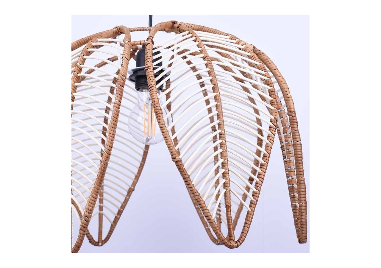 Suspension en rotin "Bintan" en forme de fleur - K182-N - Barcelona LED