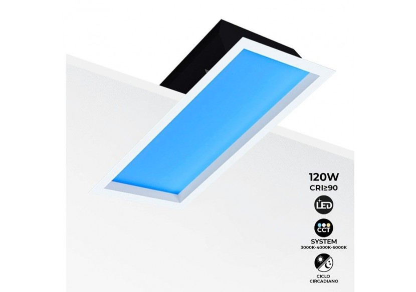 Panneau LED "Blue Skylight" SMART-Effet de ciel-Daylight-100W-120x30cm - B5228-BS-120X30-S - Barcelona LED