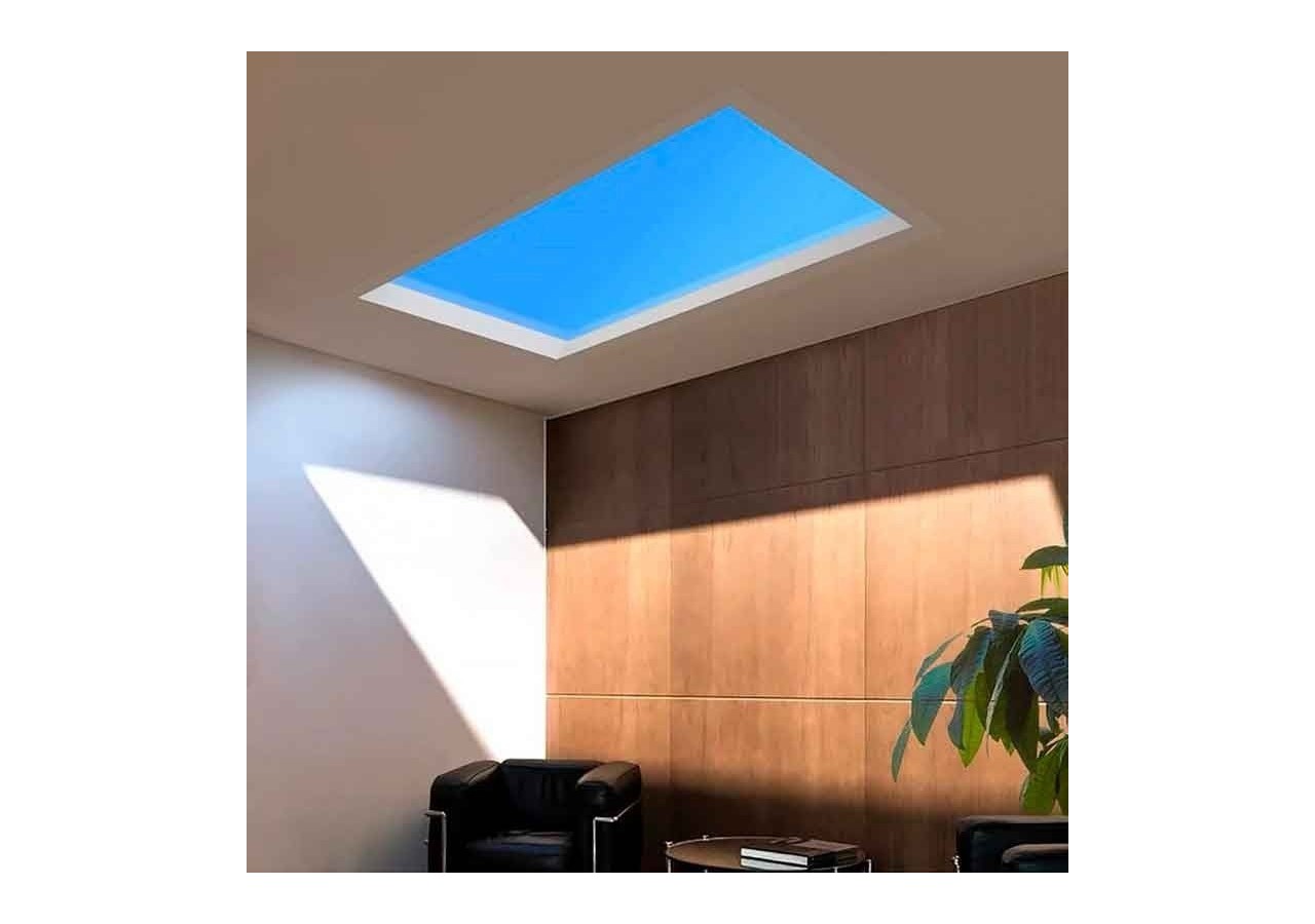 Panneau LED "Blue Skylight" SMART-Effet de ciel-Daylight-100W-120x30cm - B5228-BS-120X30-S - Barcelona LED