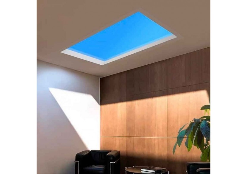 Panneau LED "Blue Skylight" SMART-Effet de ciel-Daylight-100W-120x30cm - B5228-BS-120X30-S - Barcelona LED