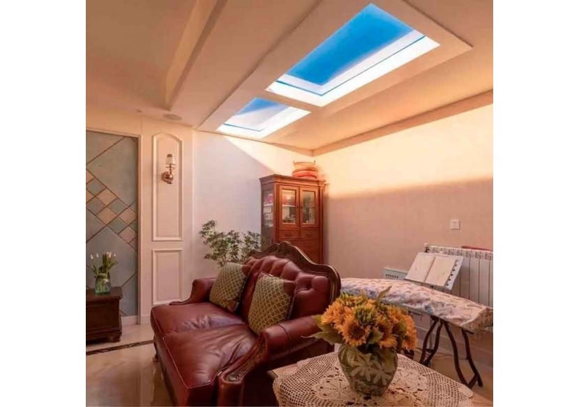 Panneau LED "Blue Skylight" SMART-Effet de ciel-Daylight-100W-120x30cm - B5228-BS-120X30-S - Barcelona LED
