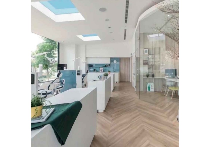 Panneau LED "Blue Skylight" SMART-Effet de ciel-Daylight-100W-120x30cm - B5228-BS-120X30-S - Barcelona LED